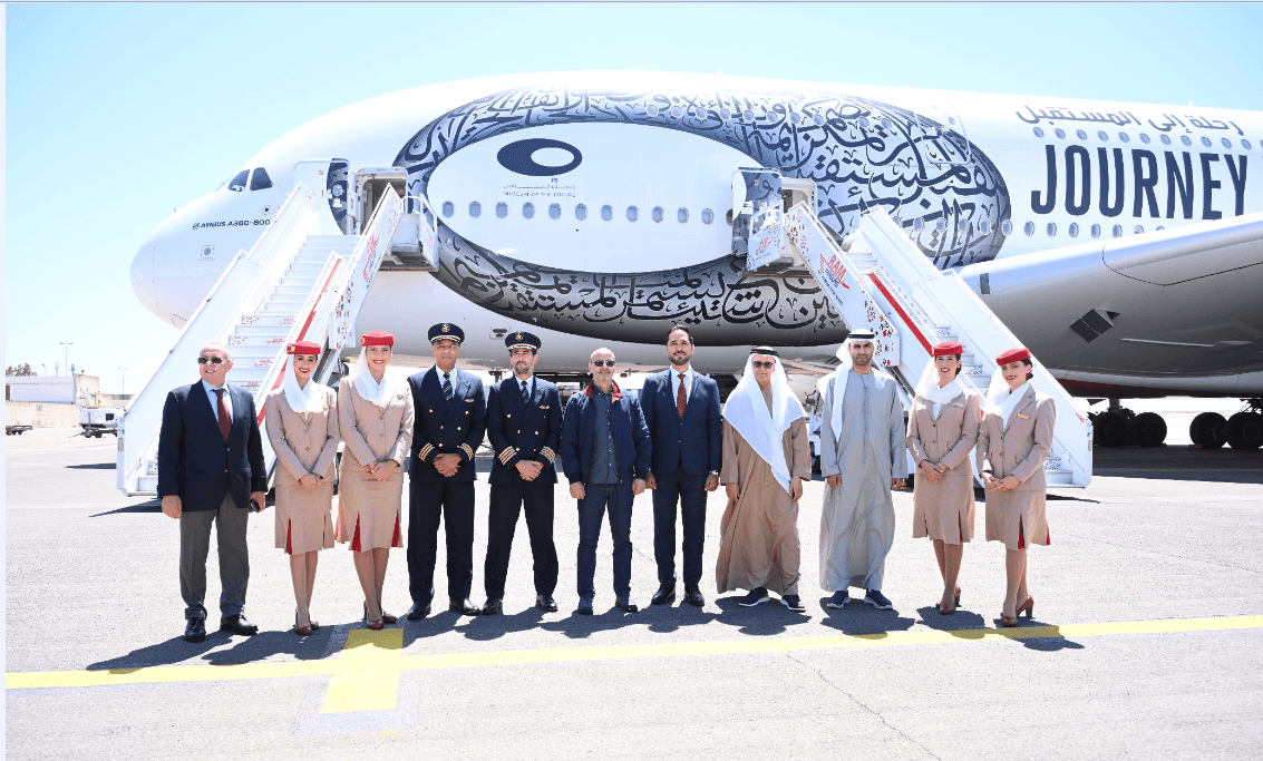 طائرة الإمارات أ380 تحط في المغرب