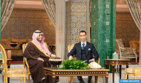 ولي العهد الأمير مولاي الحسن يستقبل صاحب السمو الملكي الأمير تركي بن محمد بن فهد.