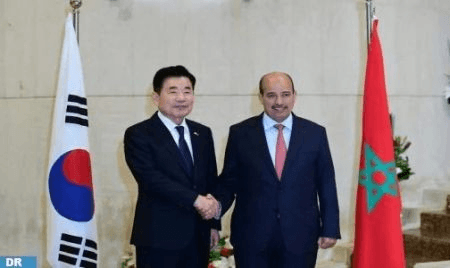 السيد ميارة يجري مباحثات مع رئيس الجمعية الوطنية بجمهورية كوريا.