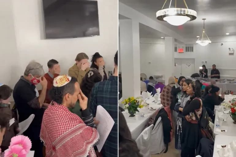 ثلة من المسلمين والمسيحين والهندوس يصلون لغزة