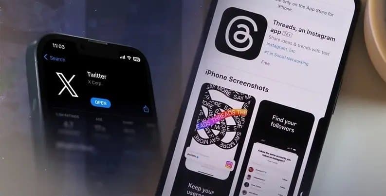 تطبيق ثريدز يتفوق على منافسه إكس في الولايات المتحدة