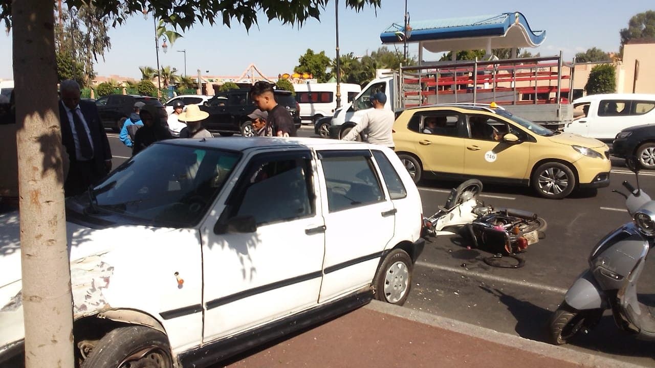 بالصور .. حادثة سير خطيرة قرب مدار مطار مراكش المنارة