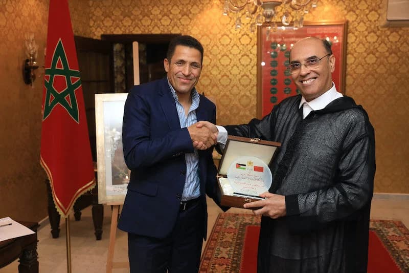 تكريم حسين عموتة من قبل سفارة المغرب في عمان