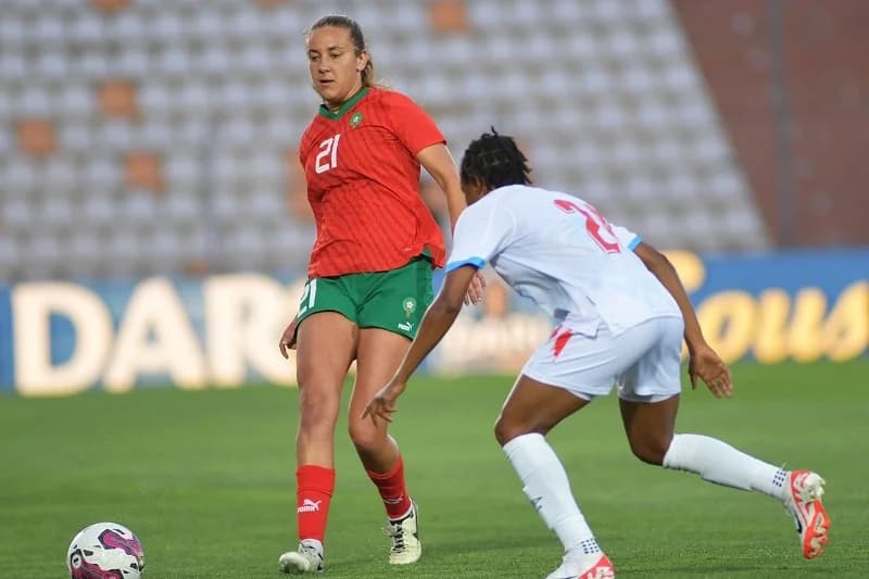 اعتذار لاعبة كونغولية بعد الاعتداء على لاعبة المنتخب المغربي ياسمين مرابط
