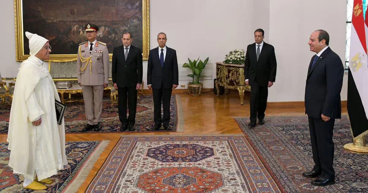 القاهرة: سفير صاحب الجلالة يقدم أوراق اعتماده للرئيس المصري عبد الفتاح السيسي