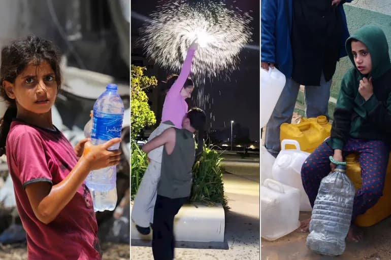 "ترند الماء" بين أطفال غزة والعالم