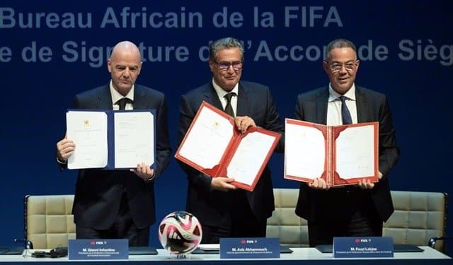 توقيع اتفاقية لإنشاء مكتب الاتحاد الدولي لكرة القدم في إفريقيا بالمغرب