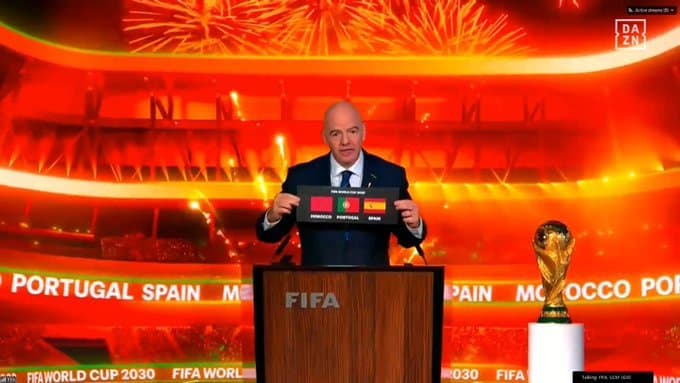 رسميا: الفيفا يعلن تنظيم المغرب لكأس العالم رفقة إسبانيا والبرتغال