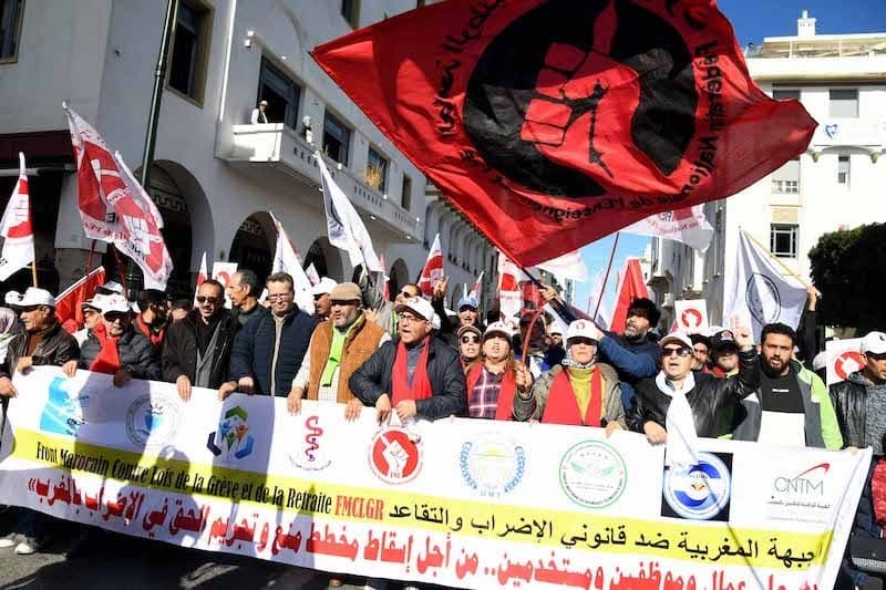مسيرة وطنية بالرباط تطالب بإعادة مشروع قانون الإضراب إلى طاولة الحوار
