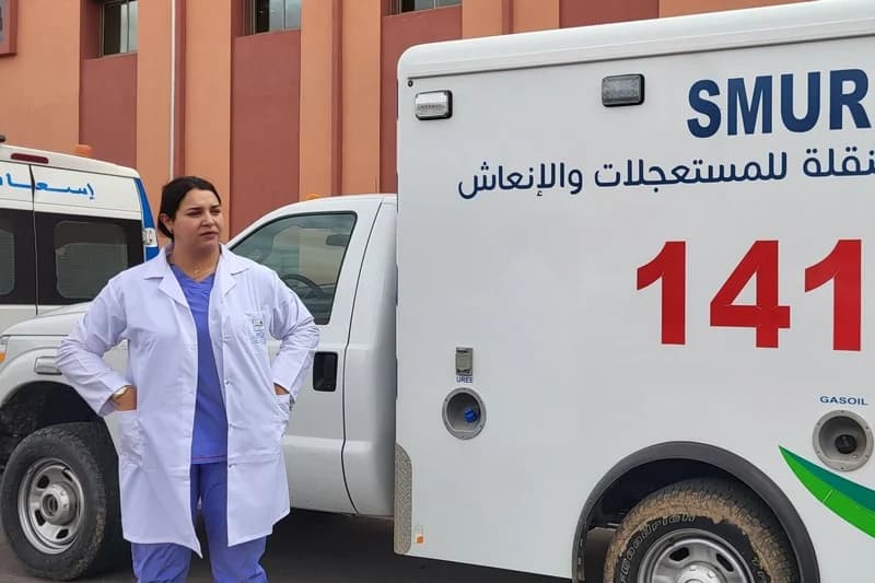 دينا صابر تسهر على حماية أرواح المرضى في تنغير