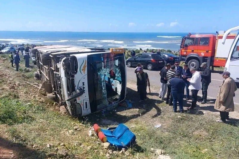انقلاب حافلة يخلف جرحى بالجديدة
