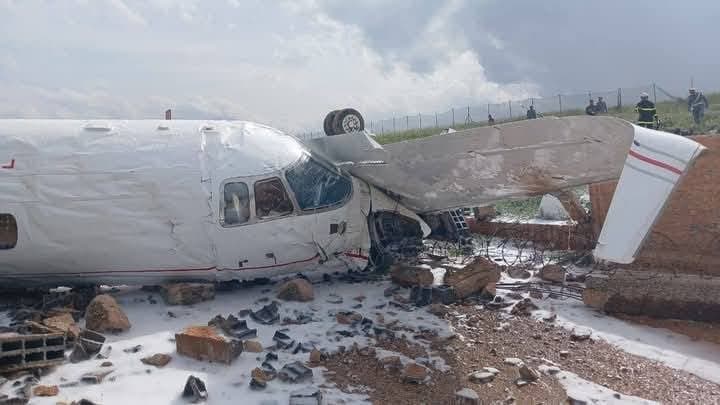 حادث سقوط طائرة صغيرة بمطار فاس-سايس