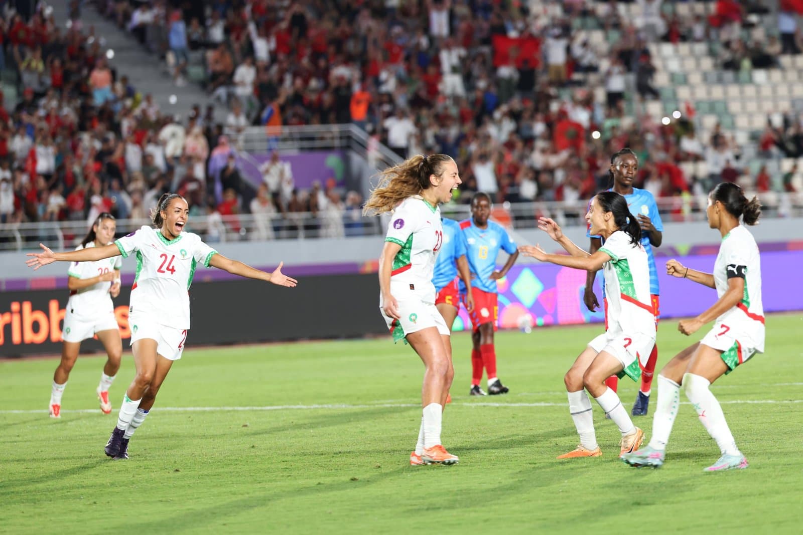 كأس إفريقيا للأمم للسيدات – المجموعة الأولى: المغرب يهزم الكونغو الديمقراطية (4-2)