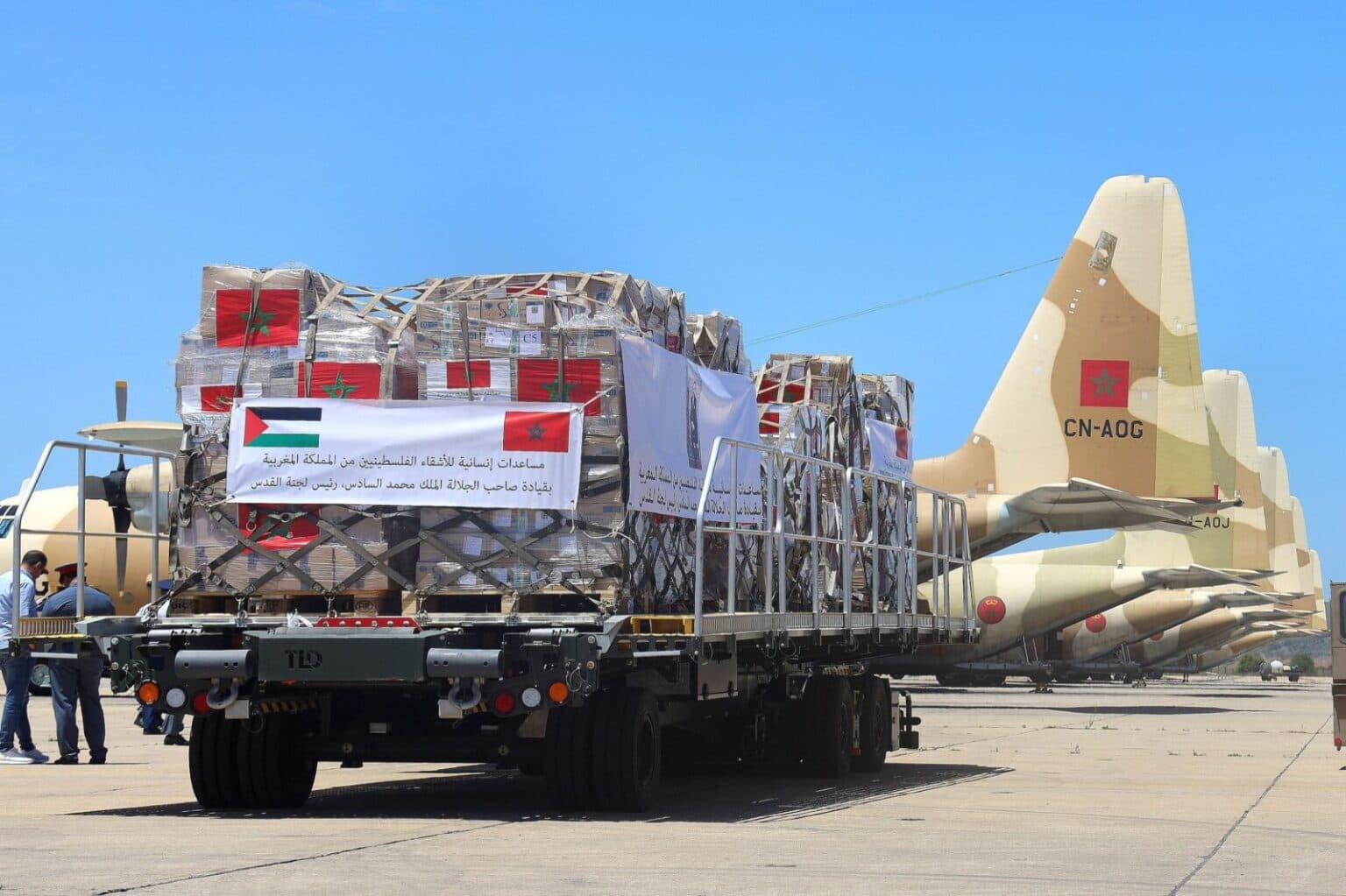 المغرب يرسل مساعدات عاجلة إلى غزة بأوامر من جلالة الملك