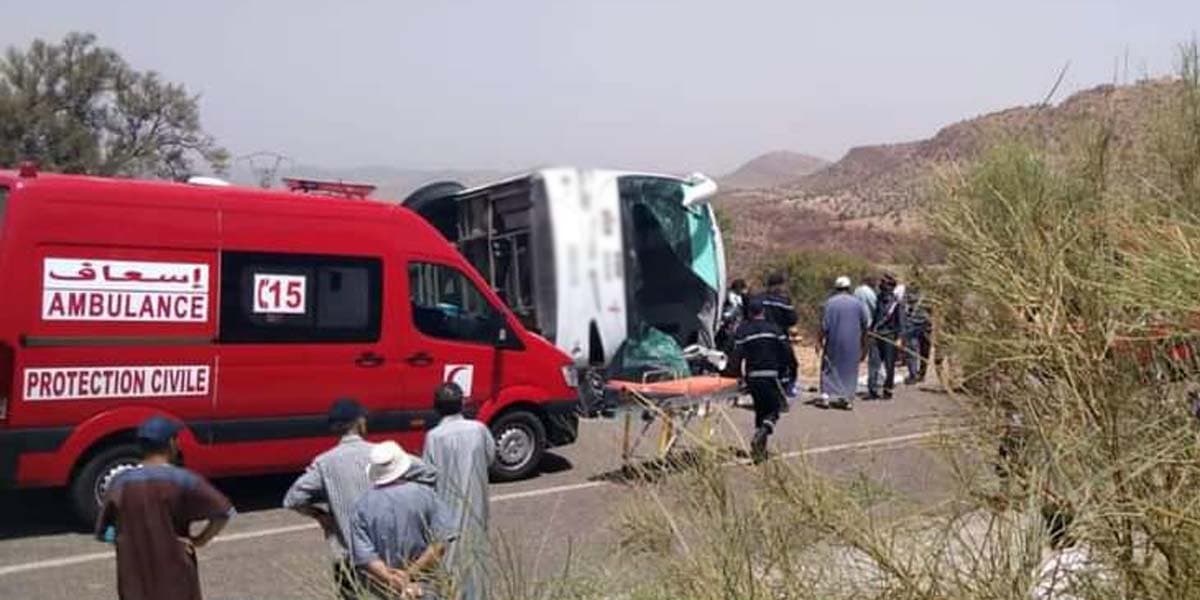تازة .. مقتل 11 شخصا وإصابة 43 إثر انقلاب حافلة لنقل المسافرين