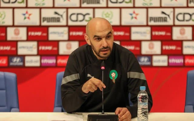 الركراكي: سنسعى لتقديم أداء جيد أمام زامبيا.
