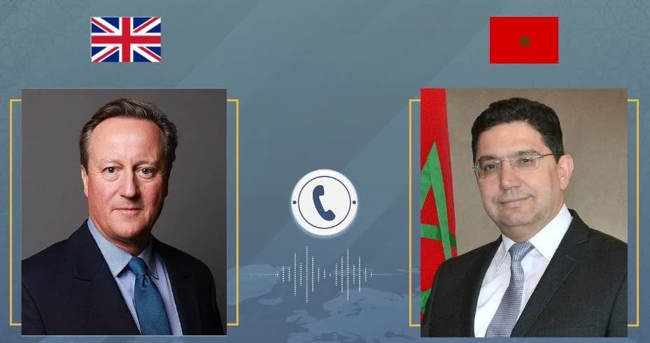 ناصر بوريطة يجري مباحثات هاتفية مع نظيره البريطاني ديفيد لامي