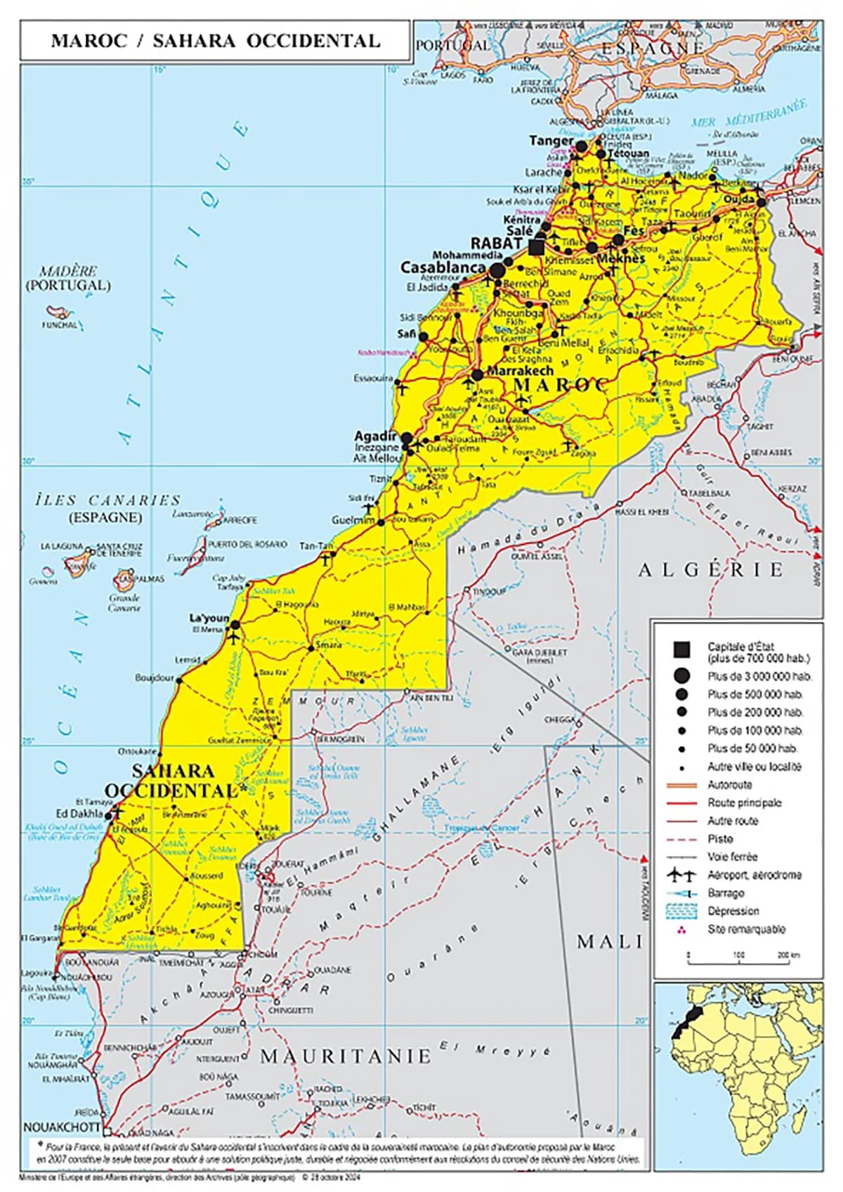 فرنسا تنشر الخريطة الرسمية للمغرب شاملة الصحراء المغربية